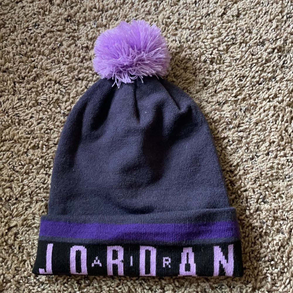 Purple Jordan beanie